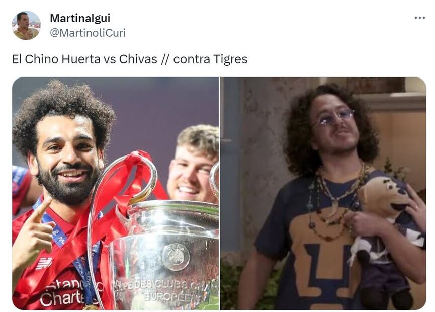 Chino Huerta fue protagonista de los memes tras derrota de Pumas - Especial