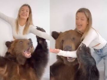 Investigan a tiktoker por llevar un oso a casa para “entretener” a su hijo