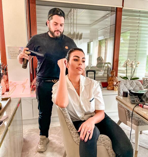 Alberto Dugarte junto a Georgina Rodríguez. Fuente: Instagram @albertodugarte