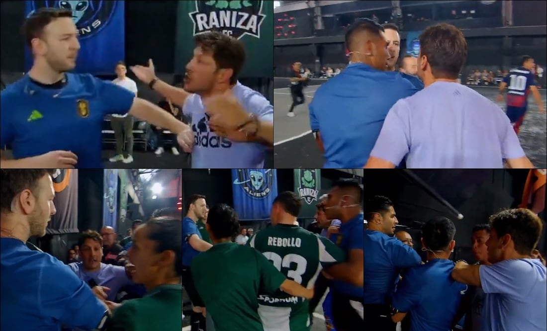 Momentos de tensión se vivieron tras la eliminación de la Raniza FC en la Kings League. FOTO: Capturas