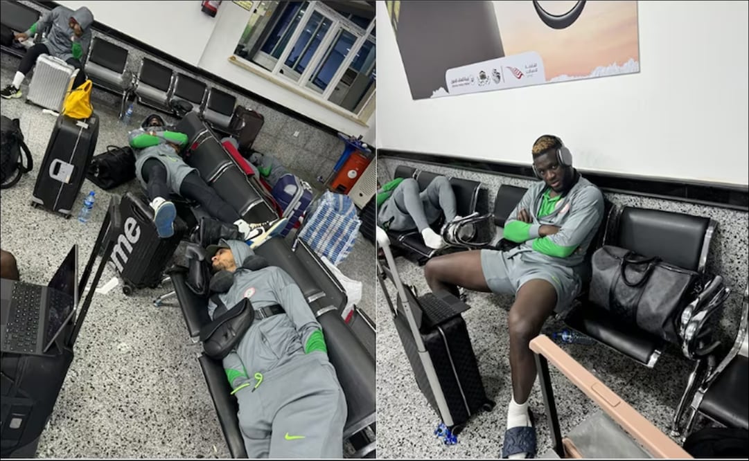 Jugadores de Nigeria permanecieron 12 horas en un aeropuerto de Libia. FOTO: Especial