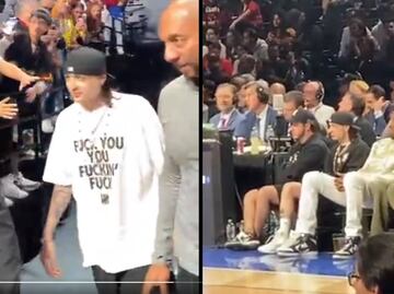 Peso Pluma se sentó junto a Scottie Pippen para ver la NBA en México