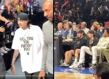 Peso Pluma se sentó junto a Scottie Pippen para ver la NBA en México