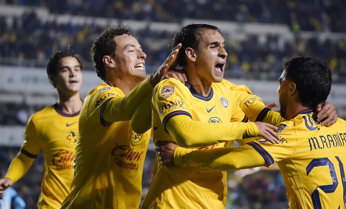 Antonio Álvarez en festejo de gol, tras anotarle a Querétaro en la Jornada 1 del Clausura 2025 - Foto: Imago7