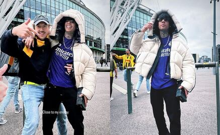 Natanael Cano visita el Estadio de Wembley para apoyar al Real Madrid en la final de la Champions League
