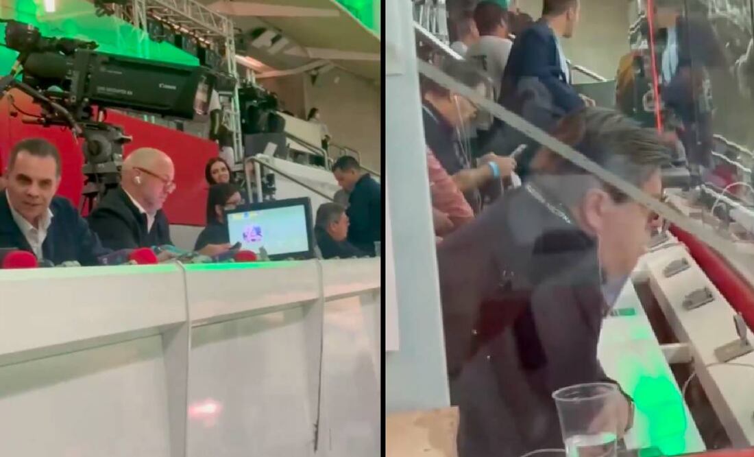 Miguel Herrera quedó cerca de Christian Martinoli en el México vs Estados Unidos, pero posteriormente se cambió de lugar. Foto: Especial