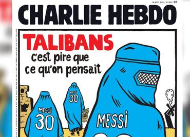 La ácida portada de Charlie Hebdo sobre los talibanes y Messi