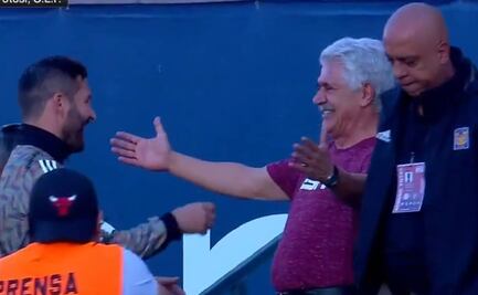 Gignac y Tuca Ferretti tuvieron emotivo reencuentro antes del Atlético de San Luis vs Tigres