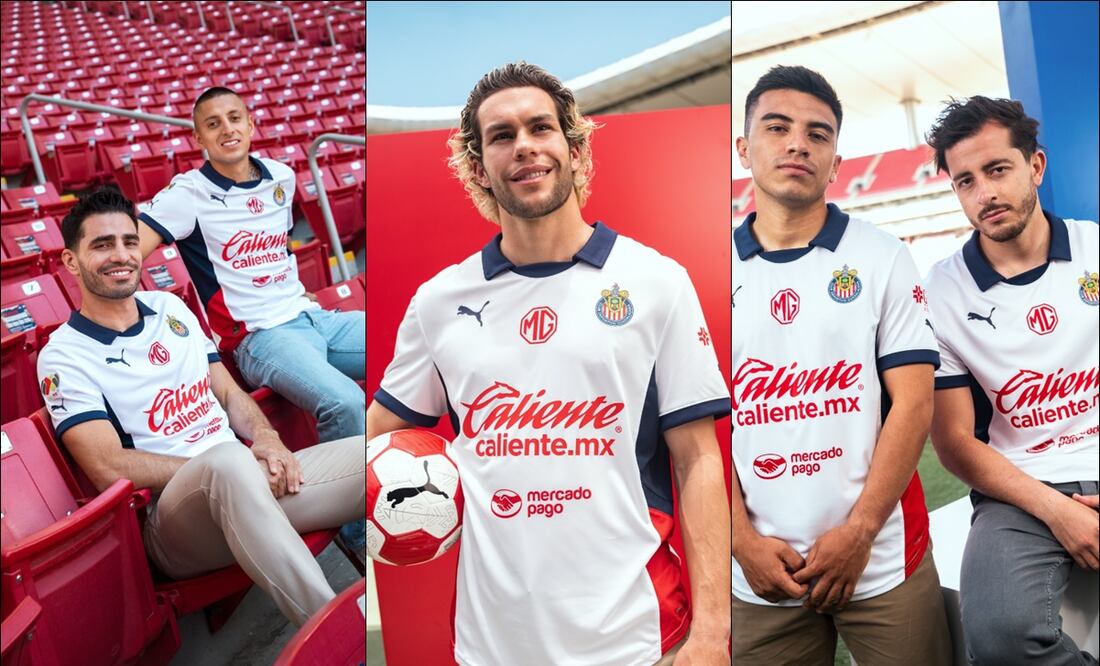 Jugadores de las Chivas portaron con orgullo la nueva piel de visitante del Rebaño. FOTOS: @Chivas