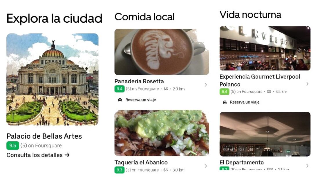 Uber Explore, la nueva función para descubrir los mejores lugares de la CDMX