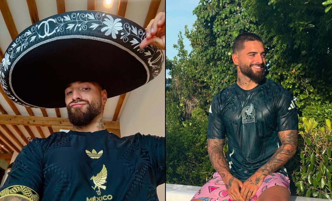 Maluma posó con la playera de la Selección Mexicana previo a sus presentaciones en CDMX, Guadalajara y Monterrey. FOTOS: @maluma