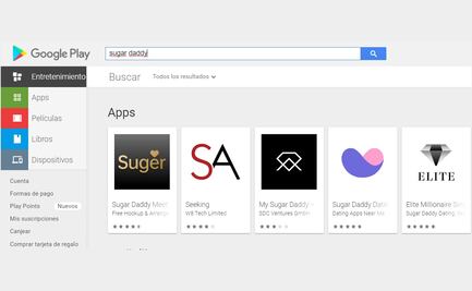 Google prohibirá las aplicaciones “sugar daddy”' en Play Store