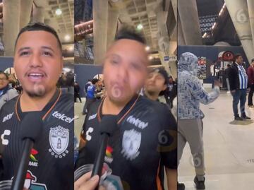 Aficionado de Pachuca es agredido por uno de Rayados en plena entrevista