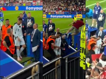 Aficionado termina lesionado tras lanzarse desde las tribunas para tocar a Cristiano Ronaldo