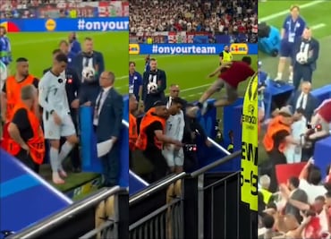 Aficionado termina lesionado tras lanzarse desde las tribunas para tocar a Cristiano Ronaldo