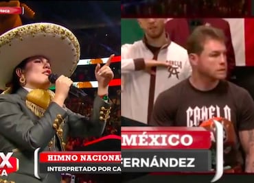 Canelo Álvarez: así reaccionó cuando escuchó a la nieta de Vicente Fernández cantar mal el himno
