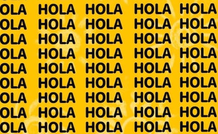 Sólo una mente muy inteligente puede encontrar la palabra OLA en sólo 5 segundos