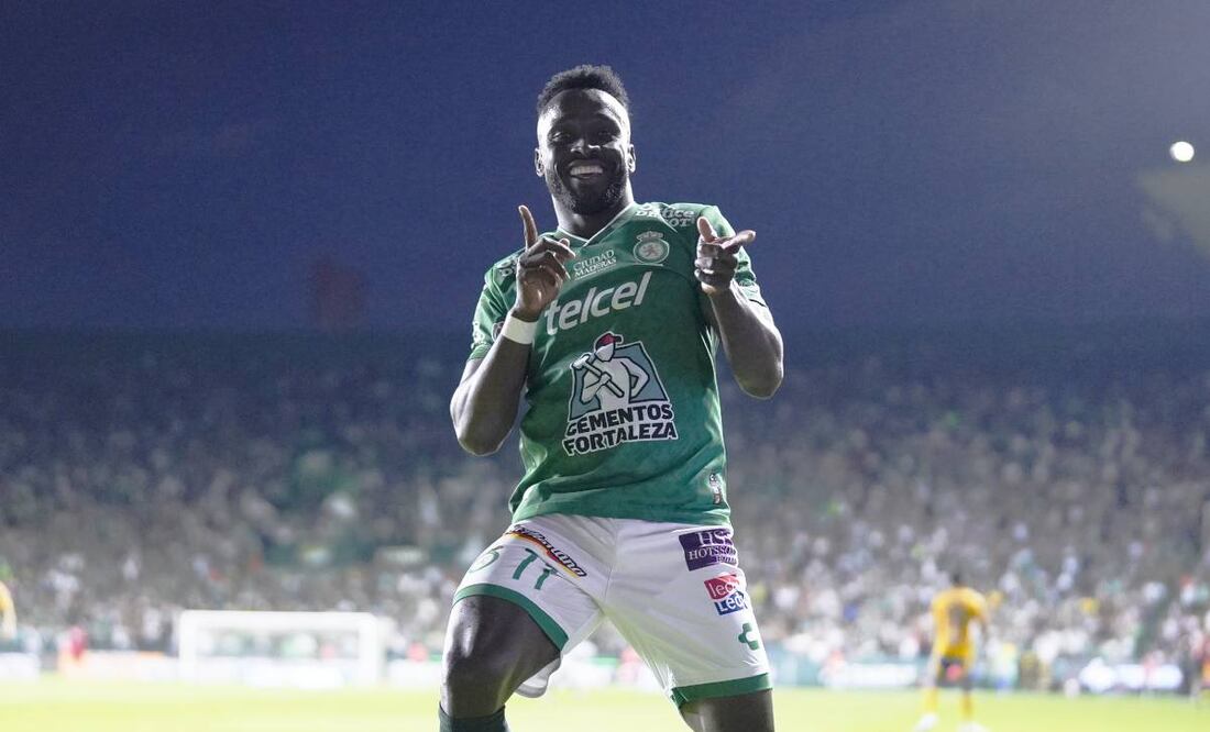 John Steven Mendoza, con un sorpresivo gol, le dio el triunfo al León ante Tigres. Foto: Imago7