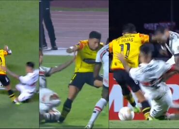 Joao Rojas, exjugador de Rayados, sufre una entrada criminal y termina con fractura de peroné