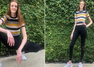 Ella es la mujer con las piernas más largas del mundo