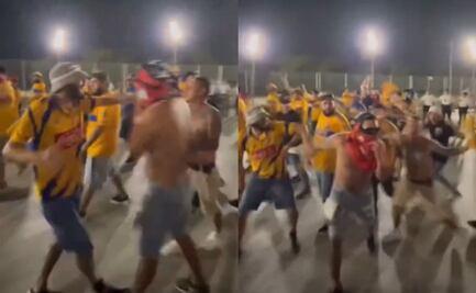 VIDEO: La barra brava de Tigres provocó aficionados de Rayados y se pelearon entre ellos