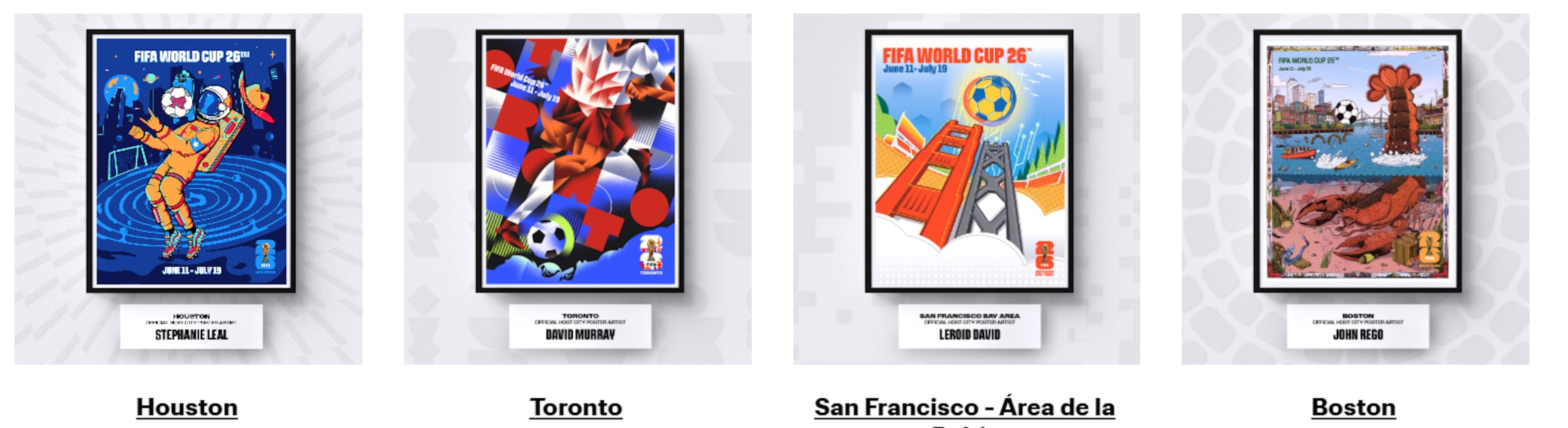 Los pósters oficiales del Mundial 2026 / Fotos: FIFA