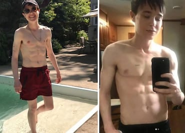 Elliot Page: A 6 meses de declararse trans ya tiene abdomen marcado