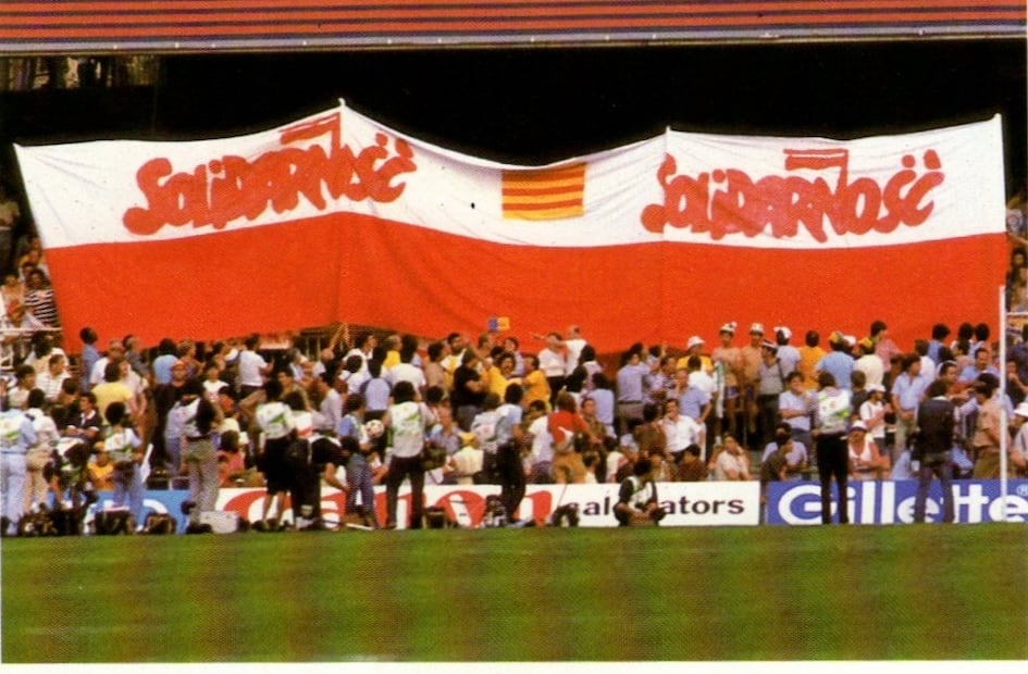 La bandera de 'Solidaridad' en España 1982