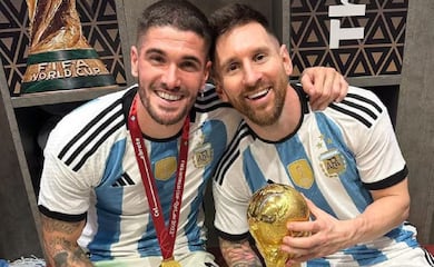 El emotivo mensaje de despedida de Rodrigo De Paul a Lionel Messi: "Lo logramos, fuimos campeones del mundo"
