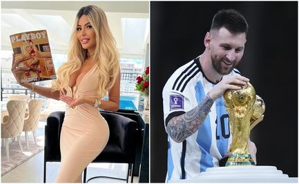 Modelo le dedica su portada en revista para caballeros a Lionel Messi