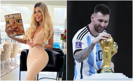 Modelo le dedica su portada en revista para caballeros a Lionel Messi