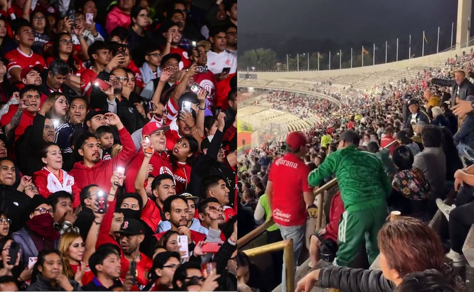 Toluca busca al aficionado que fue agredido en el Estadio Olímpico Universitario - Foto: Imago7/Captura de @MildretAuriazul