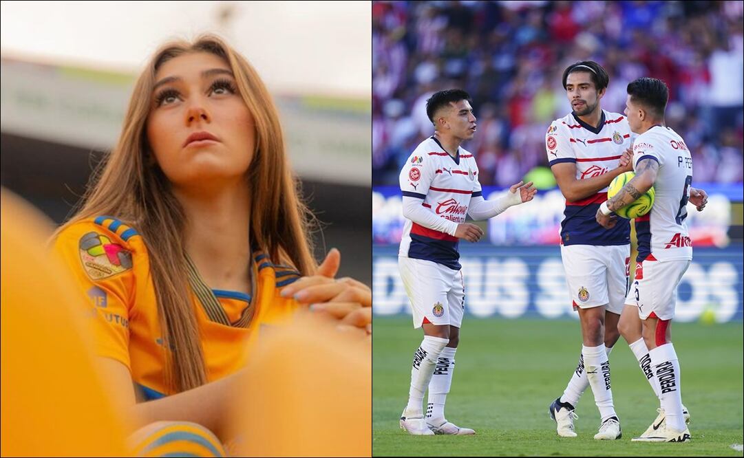 Tatiana Flores y jugadores de las Chivas. FOTOS: Imago7 / Especial