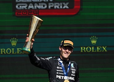 George Rusell descalificado y el nuevo ganador del GP Bélgica es Lewis Hamilton