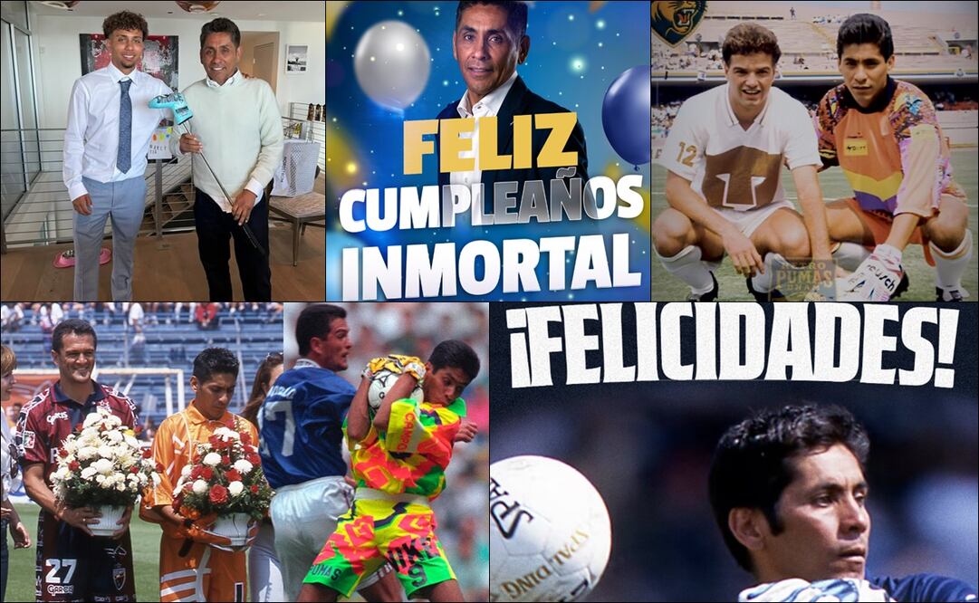 Así fueron las felicitaciones para el exguardameta Jorge Campos. FOTOS: Especiales