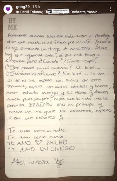 Grafóloga analiza carta que YosStop envió a su novio desde la cárcel