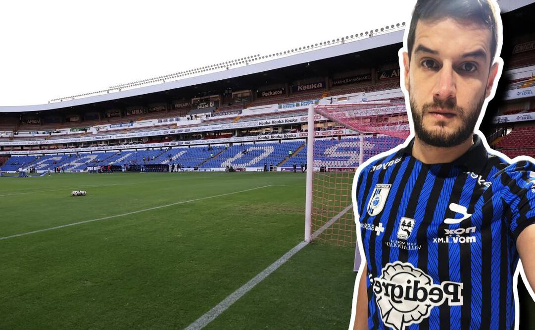 Adrián Marcelo se puso una playera de Gallos Blancos y el Querétaro el recordó a Gala Montes. Foto: Especial