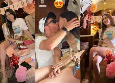 ¡Love is in the air! Canelo festejó el cumple de su esposa Fernanda a bordo de su avión privado