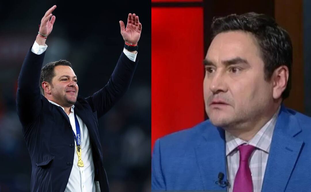 Santiago Baños quería festejar el Tricampeonato del América con Jorge Pietrasanta, pero el comentarista desapareció en ESPN. Foto: Especial