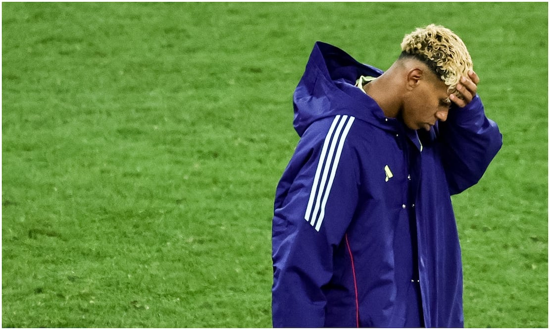 Lamine Yamal y su polémico gesto en el festejo de Portugal Foto: EFE