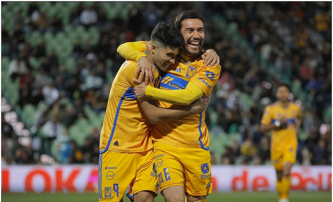Nicolás Ibáñez celebrando gol con Tigres - Foto: Imago7