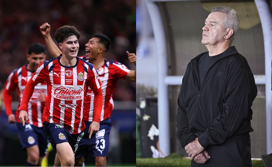Chivas en festejo de gol y Javier Aguirre con la Selección Mexicana - Fotos: Imago7
