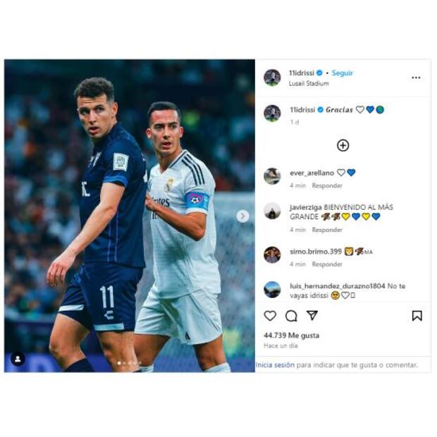 Oussama Idrissi escribió este mensaje que parece una despedida para el Pachuca. Foto: Especiaal