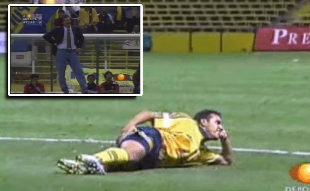 Cuauhtémoc Blanco se burló de Ricardo La Volpe tras un golazo que le marcó al América contra el Atlas en el Invierno 98. Foto: Especial