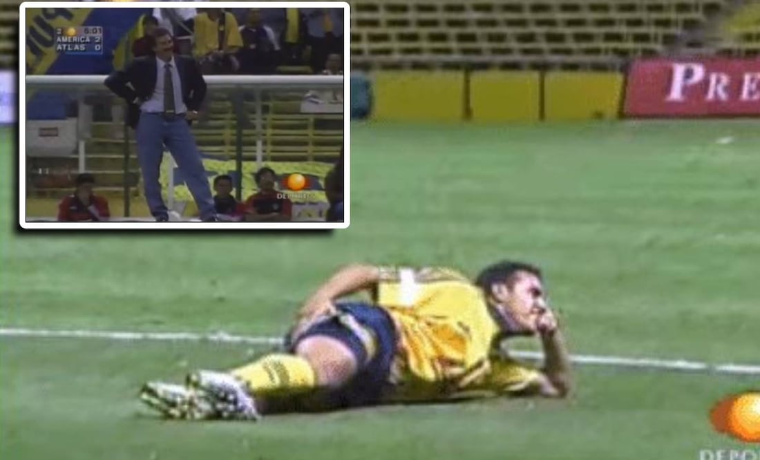 Cuauhtémoc Blanco se burló de Ricardo La Volpe tras un golazo que le marcó al América contra el Atlas en el Invierno 98. Foto: Especial