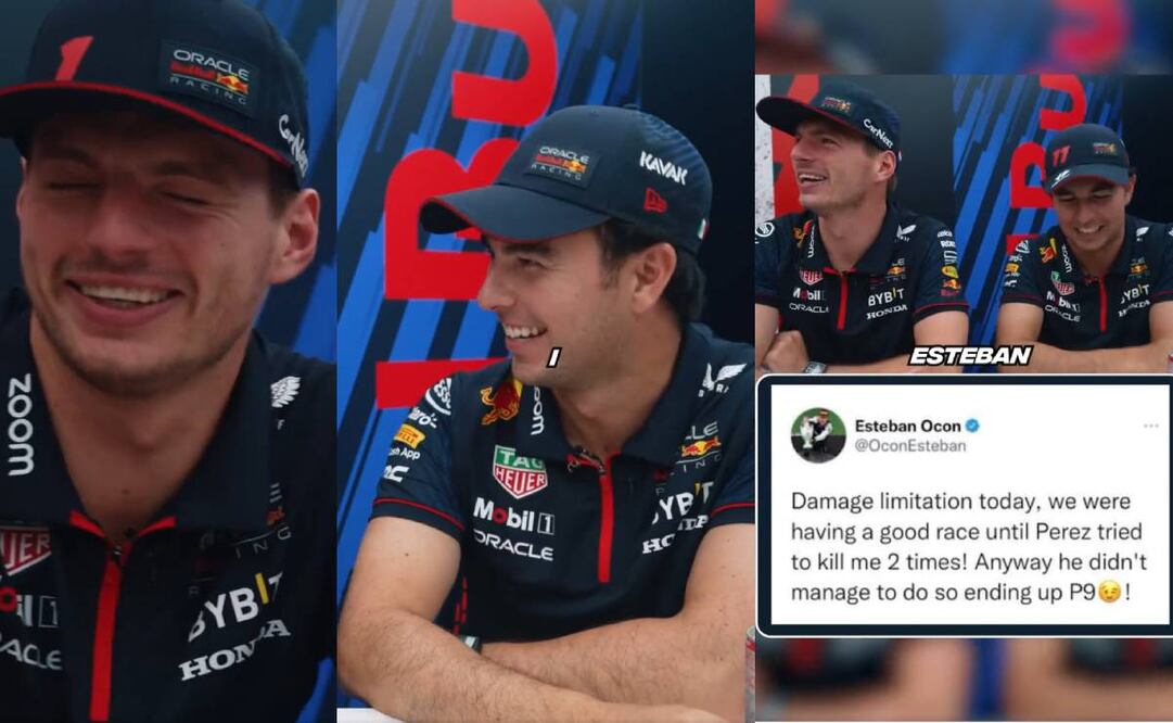 Checo Pérez y Verstappen se burlaron de una publicación de Esteban Ocon. Foto: Especial