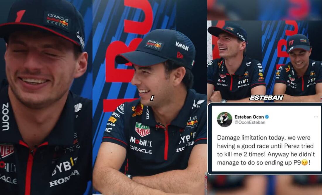 Checo Pérez y Verstappen se burlaron de una publicación de Esteban Ocon. Foto: Especial