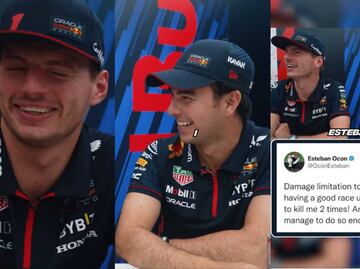 Checo Pérez y Verstappen se burlaron de la vez que Ocon acusó al mexicano de intentar 'matarlo dos veces'