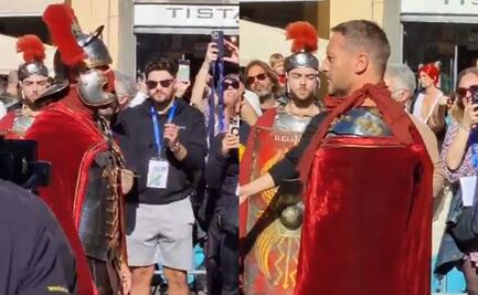 VIDEO: Francesco Totti sorprende al aparecer vestido como un gladiador para promocionar una reconocida película