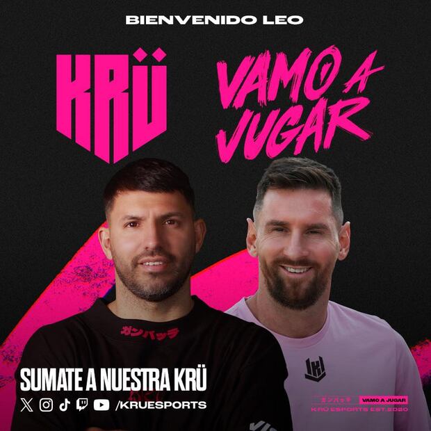 Messi será el nuevo socio del Kun Agüero. Fuente: Instagram @Kruesports
